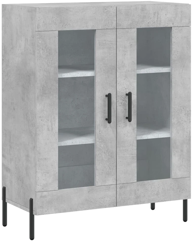Komoda, betono pilkos spalvos, 69,5x34x180cm, apdirbta mediena