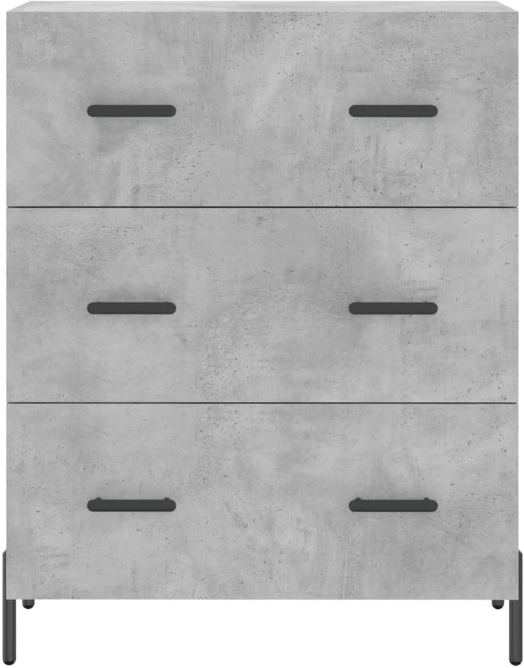 Komoda, betono pilkos spalvos, 69,5x34x180cm, apdirbta mediena