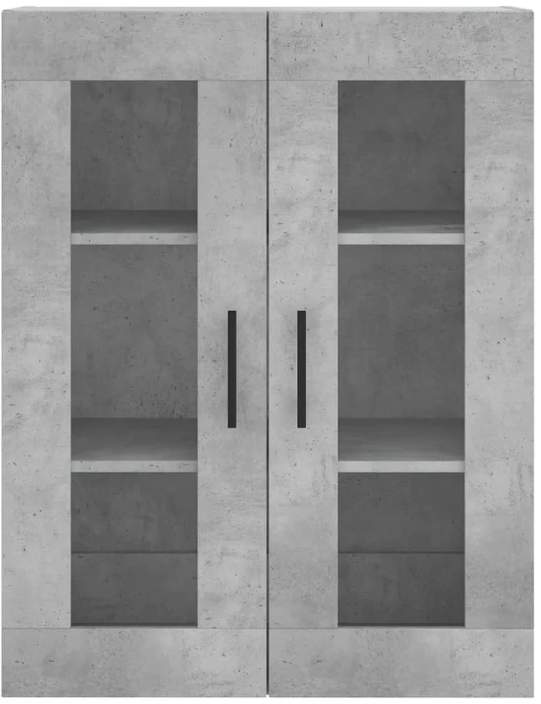 Komoda, betono pilkos spalvos, 69,5x34x180cm, apdirbta mediena