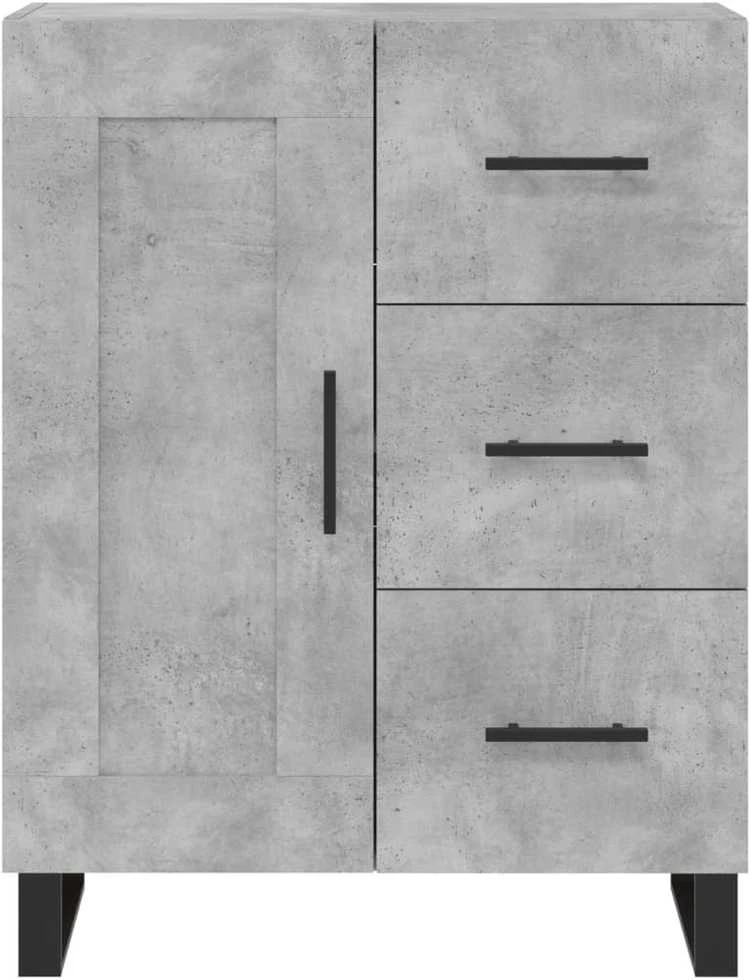 Komoda, betono pilkos spalvos, 69,5x34x180cm, apdirbta mediena