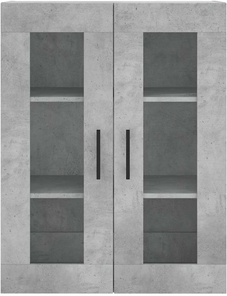 Komoda, betono pilkos spalvos, 69,5x34x180cm, apdirbta mediena
