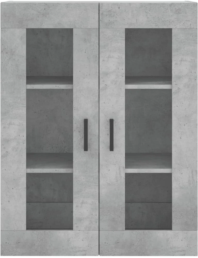 Komoda, betono pilkos spalvos, 69,5x34x180cm, apdirbta mediena