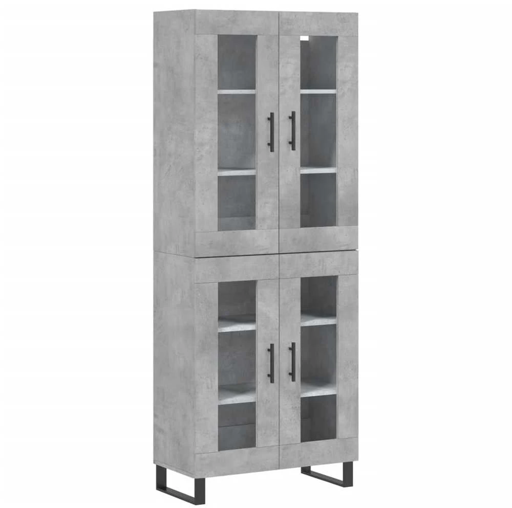 Komoda, betono pilkos spalvos, 69,5x34x180cm, apdirbta mediena