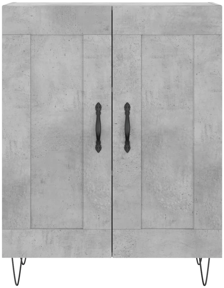 Komoda, betono pilkos spalvos, 69,5x34x180cm, apdirbta mediena