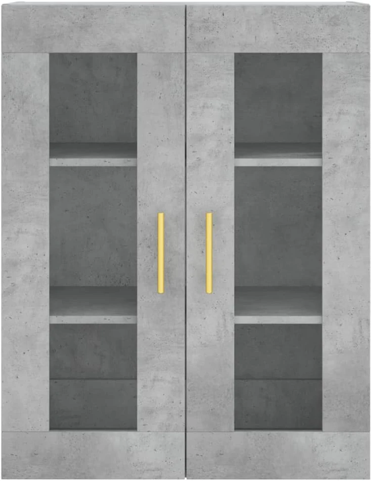 Komoda, betono pilkos spalvos, 69,5x34x180cm, apdirbta mediena
