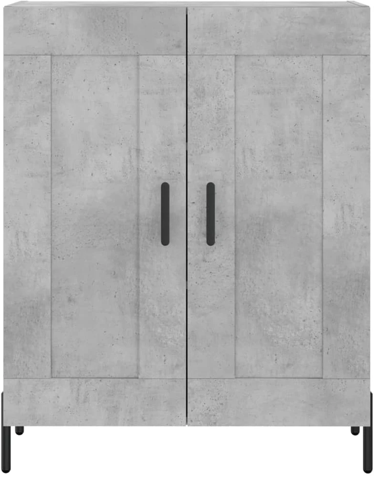 Komoda, betono pilkos spalvos, 69,5x34x180cm, apdirbta mediena