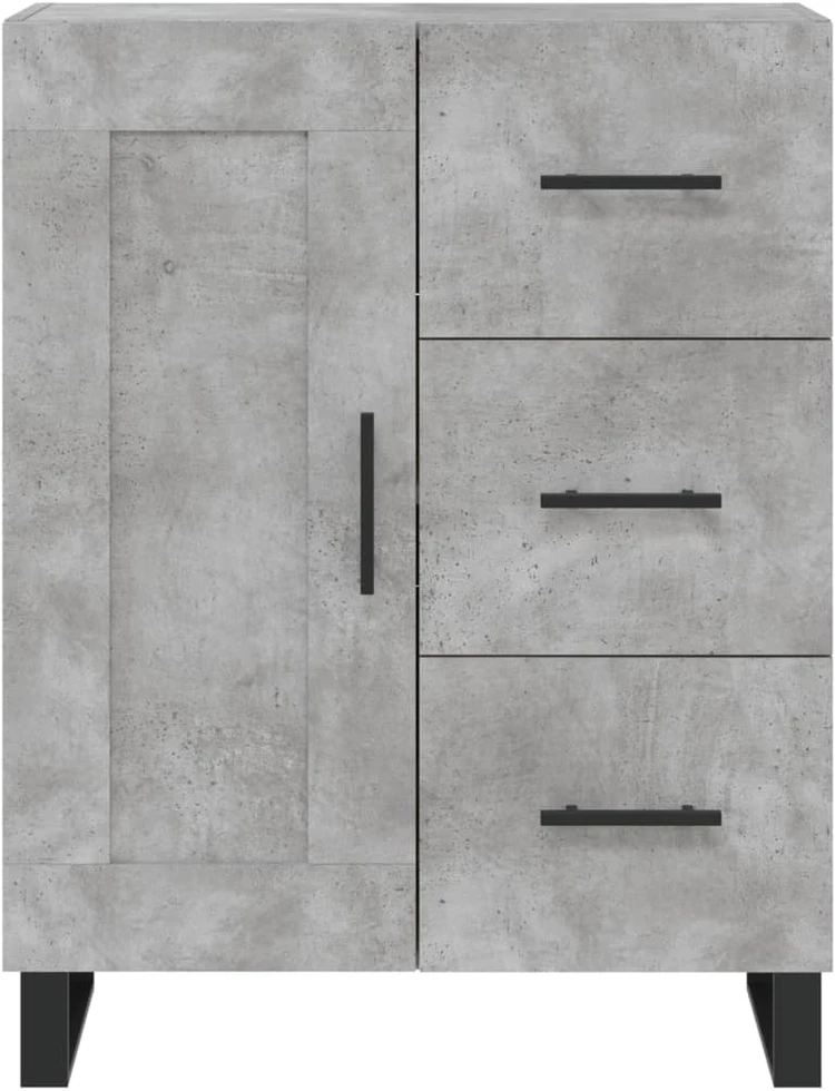 Komoda, betono pilkos spalvos, 69,5x34x180cm, apdirbta mediena