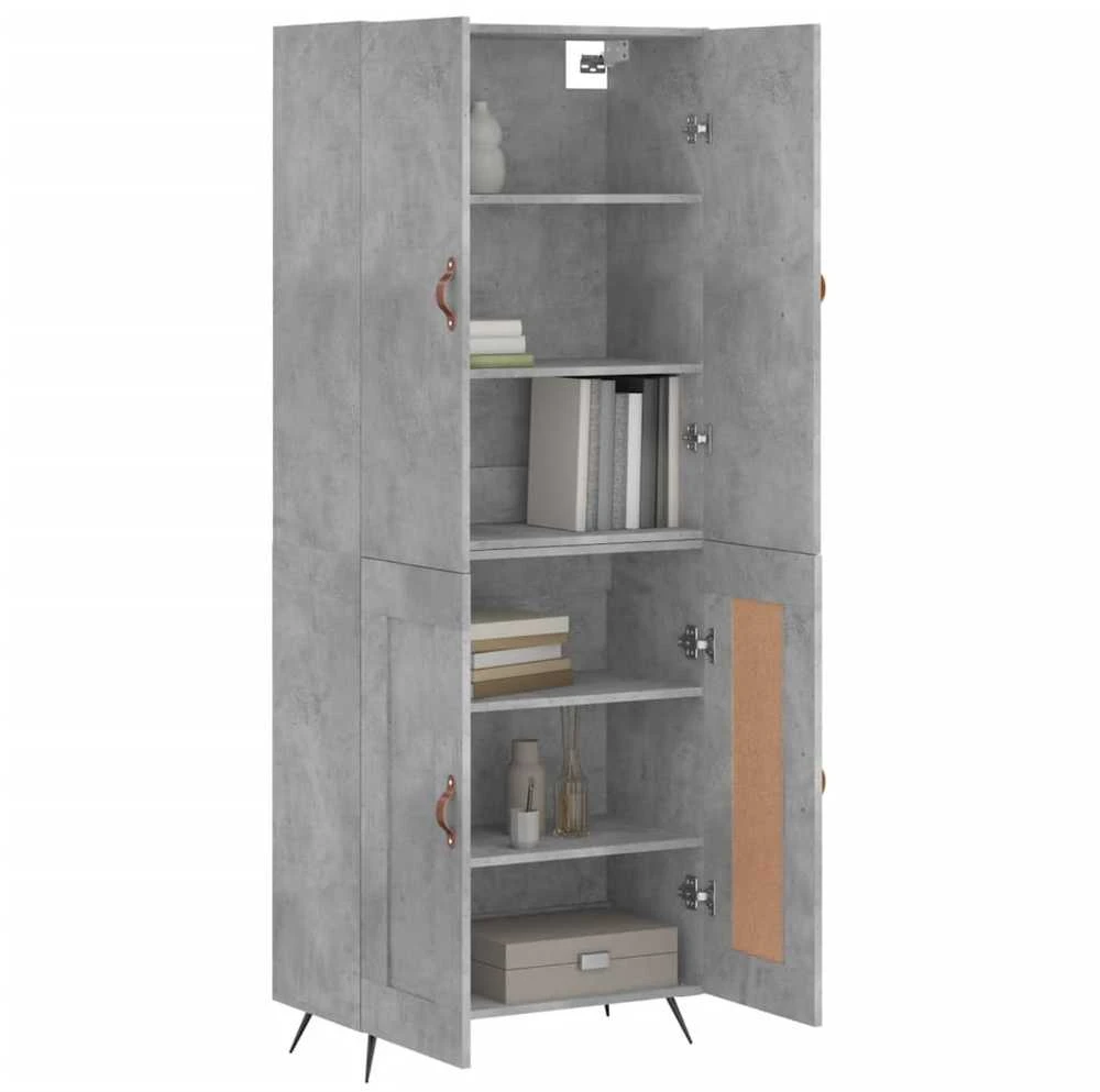 Komoda, betono pilkos spalvos, 69,5x34x180cm, apdirbta mediena