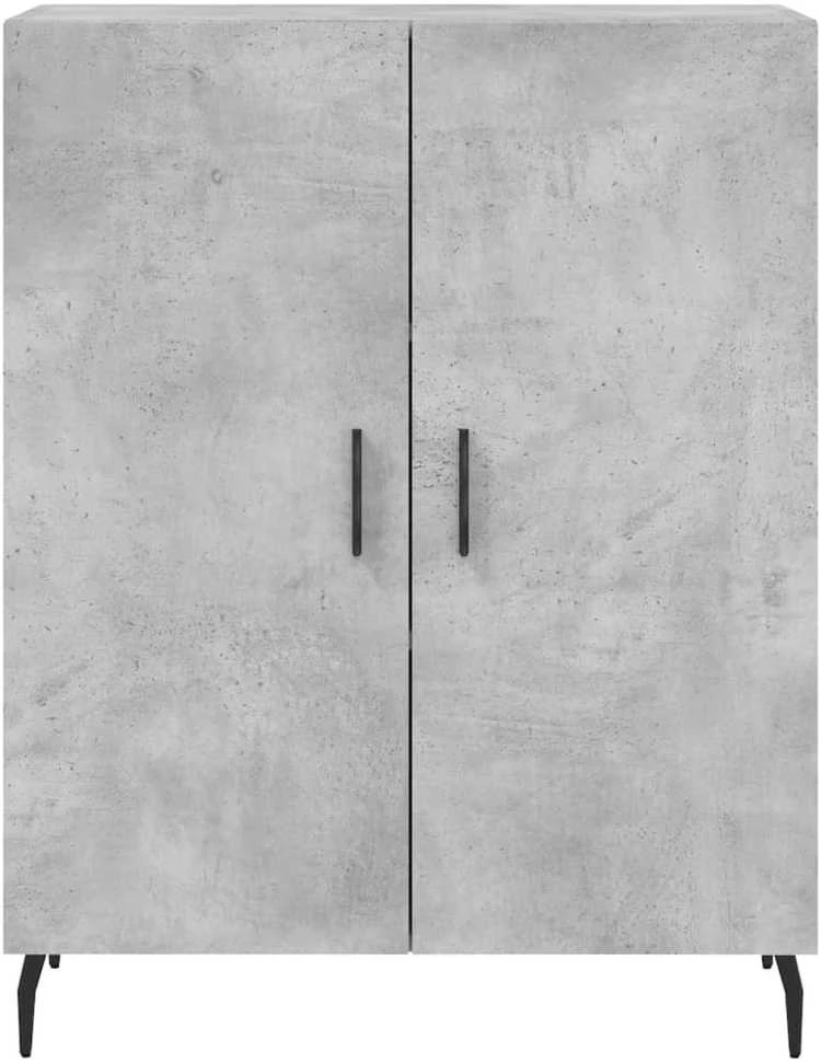 Komoda, betono pilkos spalvos, 69,5x34x180cm, apdirbta mediena