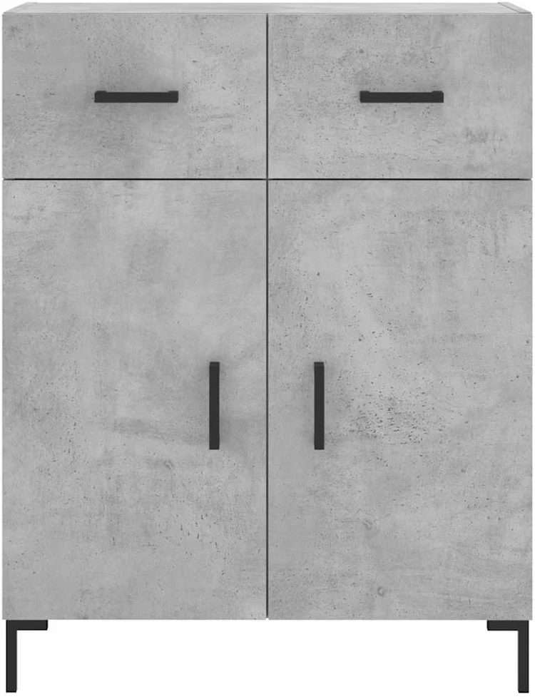 Komoda, betono pilkos spalvos, 69,5x34x180cm, apdirbta mediena