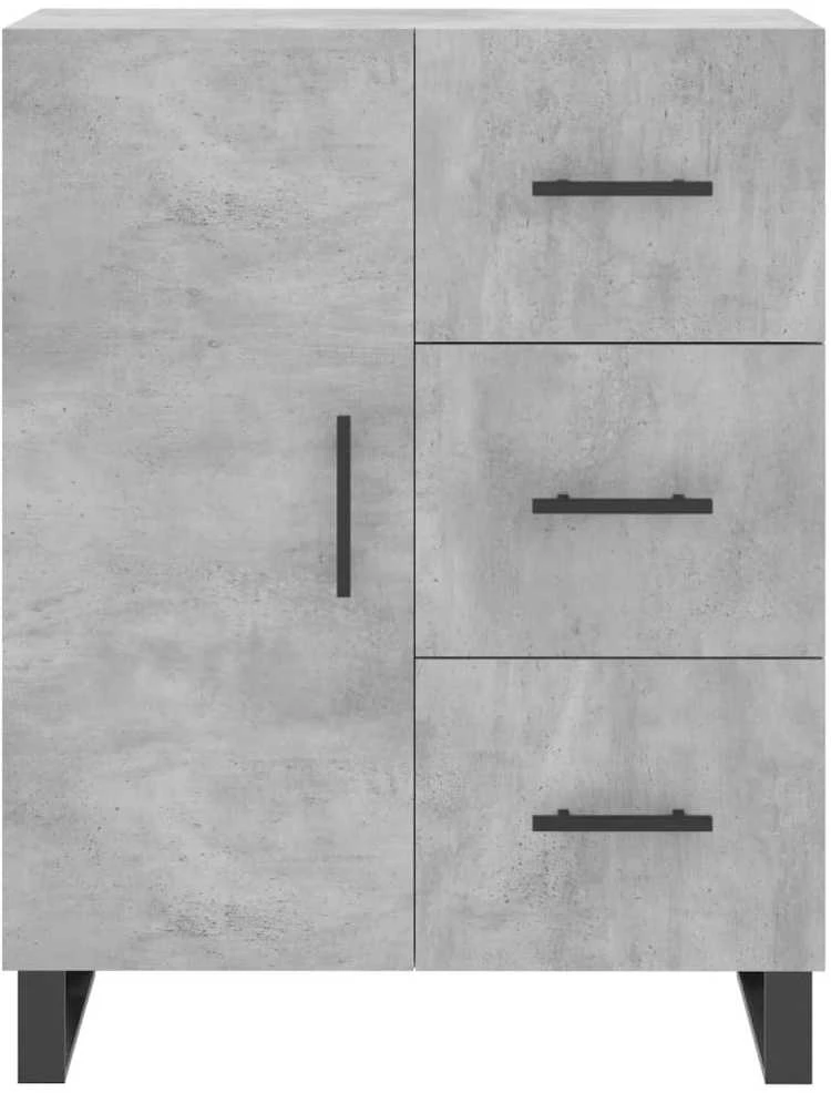 Komoda, betono pilkos spalvos, 69,5x34x180cm, apdirbta mediena