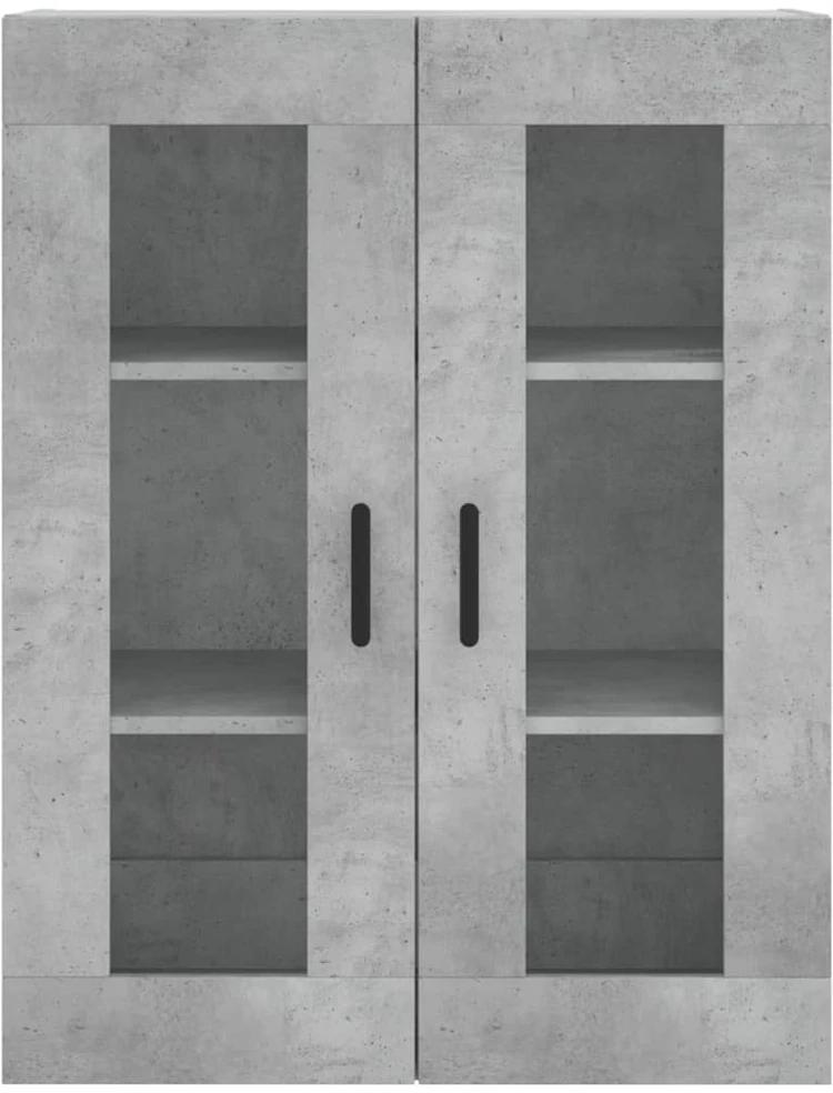 Komoda, betono pilkos spalvos, 69,5x34x180cm, apdirbta mediena