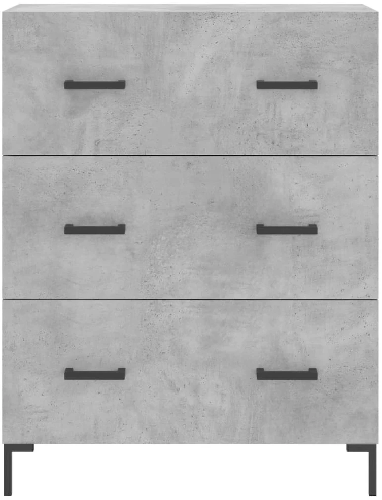 Komoda, betono pilkos spalvos, 69,5x34x180cm, apdirbta mediena