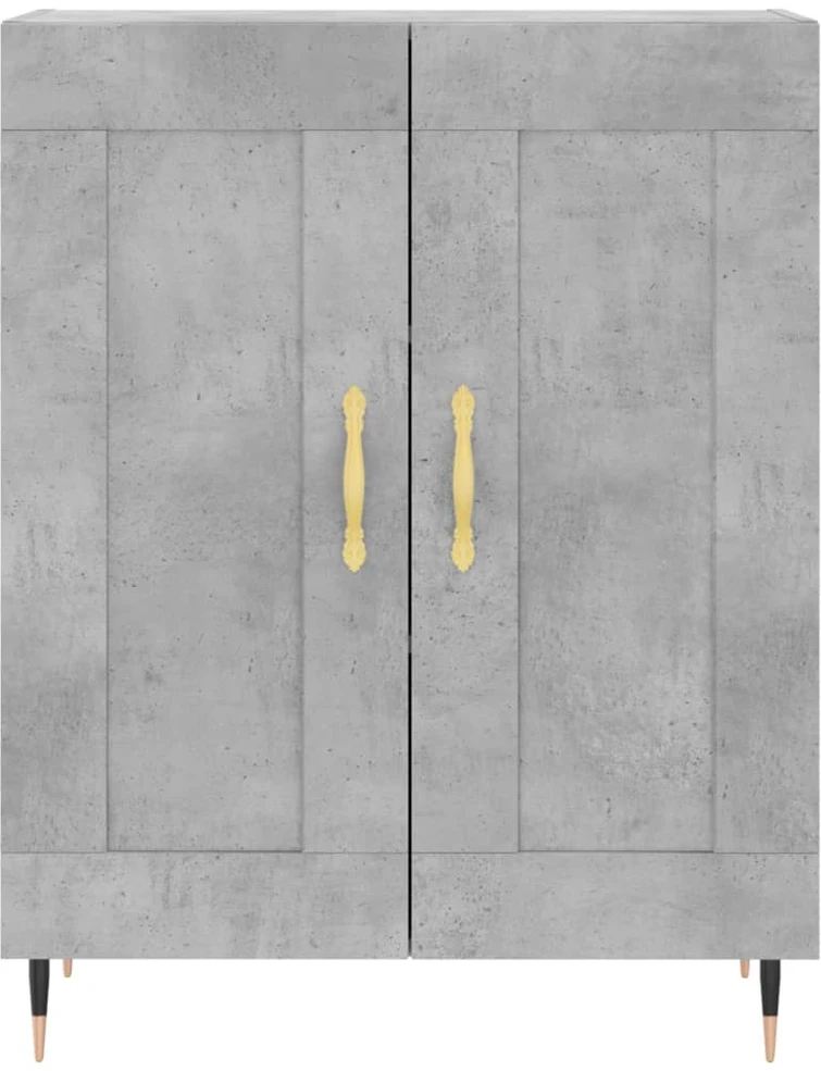 Komoda, betono pilkos spalvos, 69,5x34x180cm, apdirbta mediena