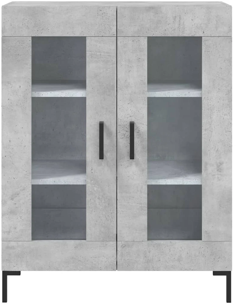 Komoda, betono pilkos spalvos, 69,5x34x180cm, apdirbta mediena