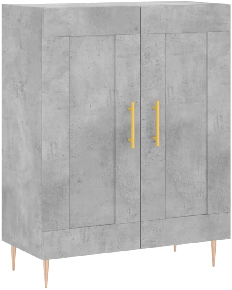 Komoda, betono pilkos spalvos, 69,5x34x180cm, apdirbta mediena