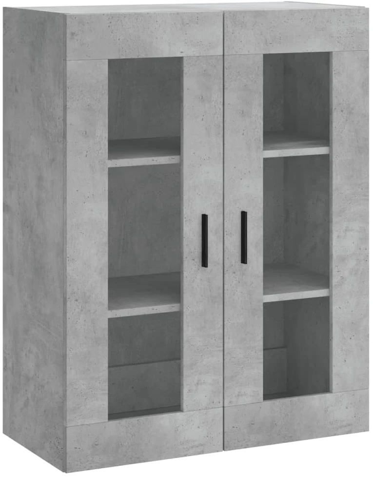 Komoda, betono pilkos spalvos, 69,5x34x180cm, apdirbta mediena