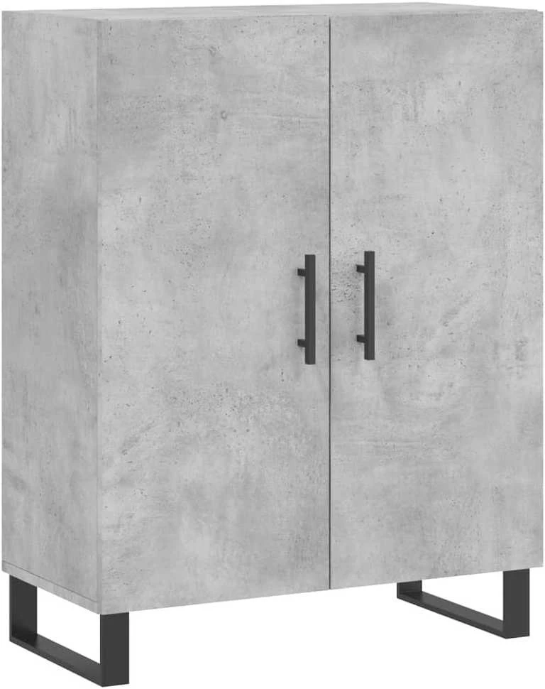 Komoda, betono pilkos spalvos, 69,5x34x180cm, apdirbta mediena