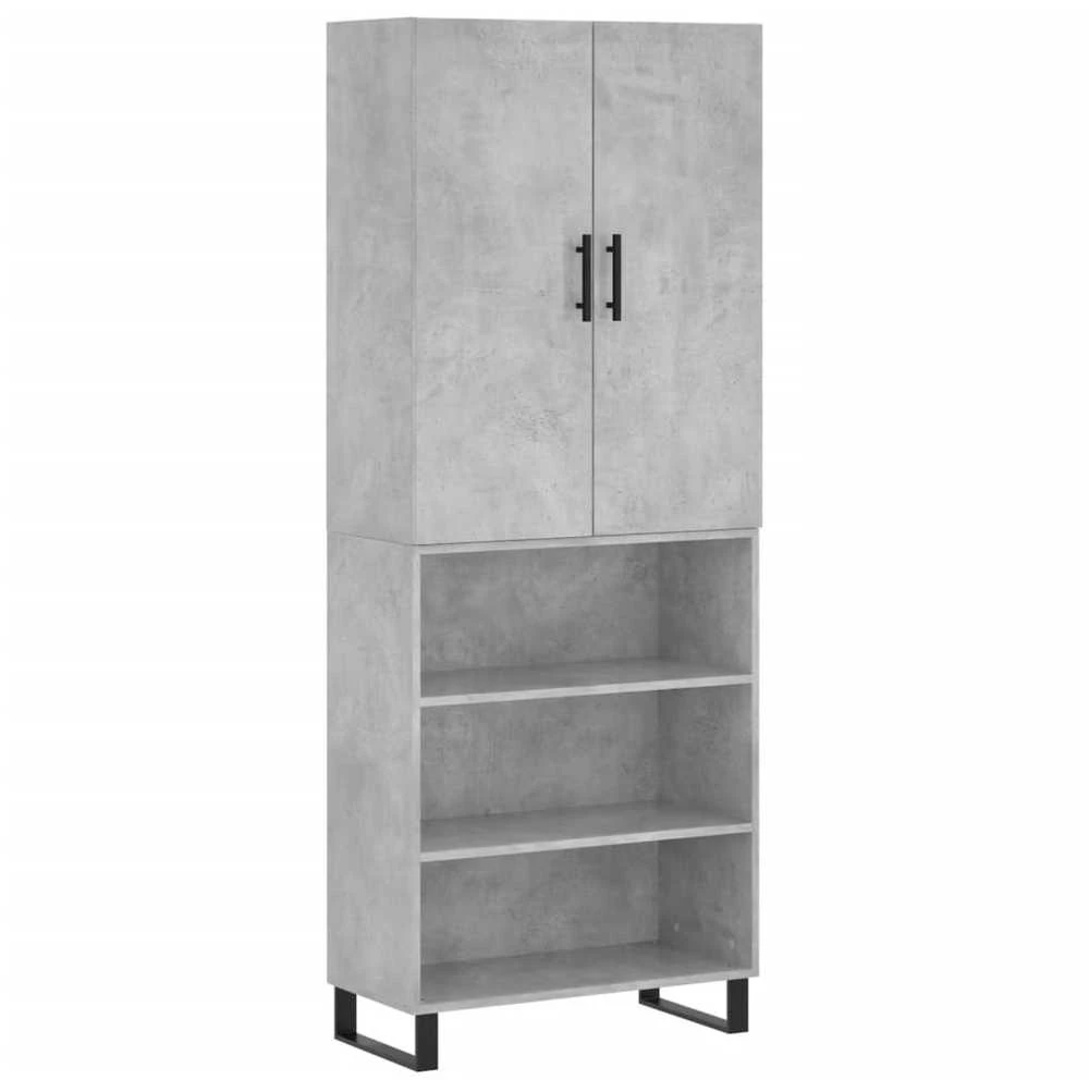 Komoda, betono pilkos spalvos, 69,5x34x180cm, apdirbta mediena