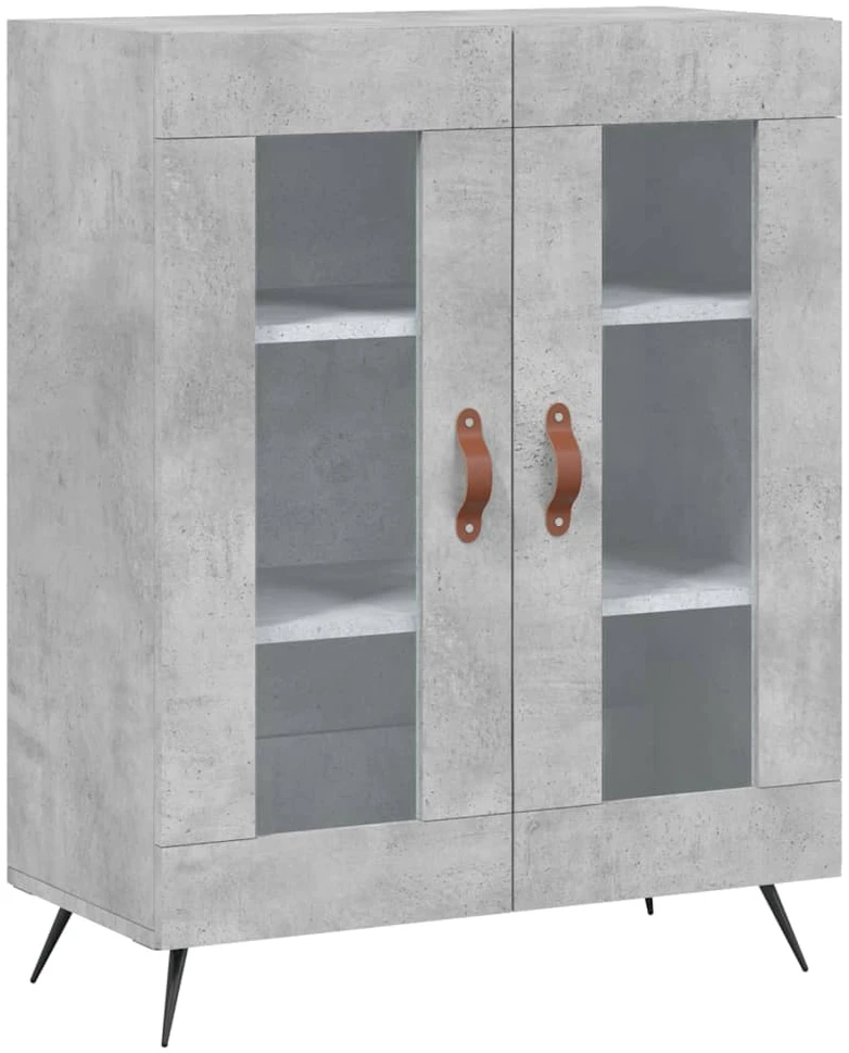 Komoda, betono pilkos spalvos, 69,5x34x180cm, apdirbta mediena