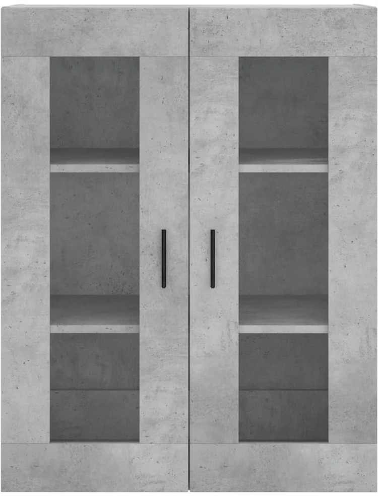 Komoda, betono pilkos spalvos, 69,5x34x180cm, apdirbta mediena