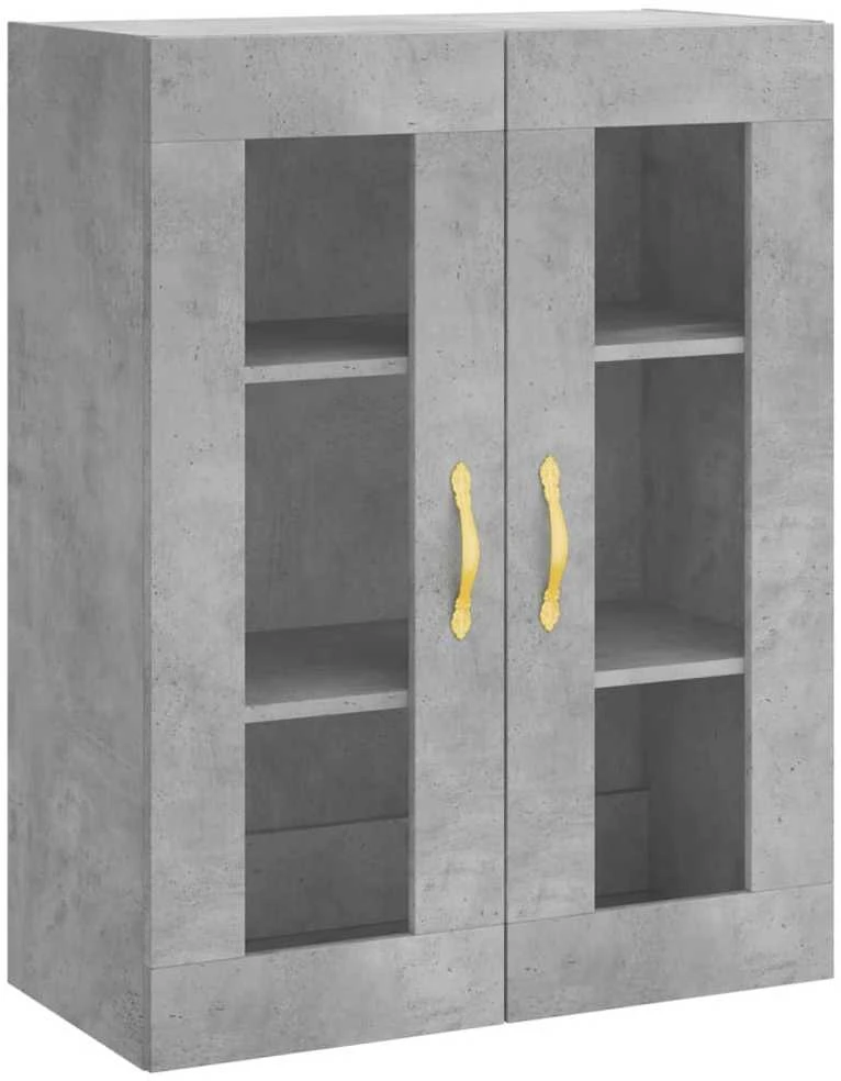 Komoda, betono pilkos spalvos, 69,5x34x180cm, apdirbta mediena