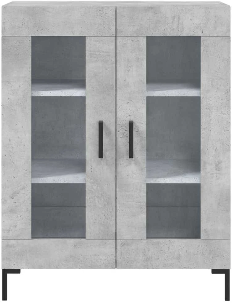 Komoda, betono pilkos spalvos, 69,5x34x180cm, apdirbta mediena
