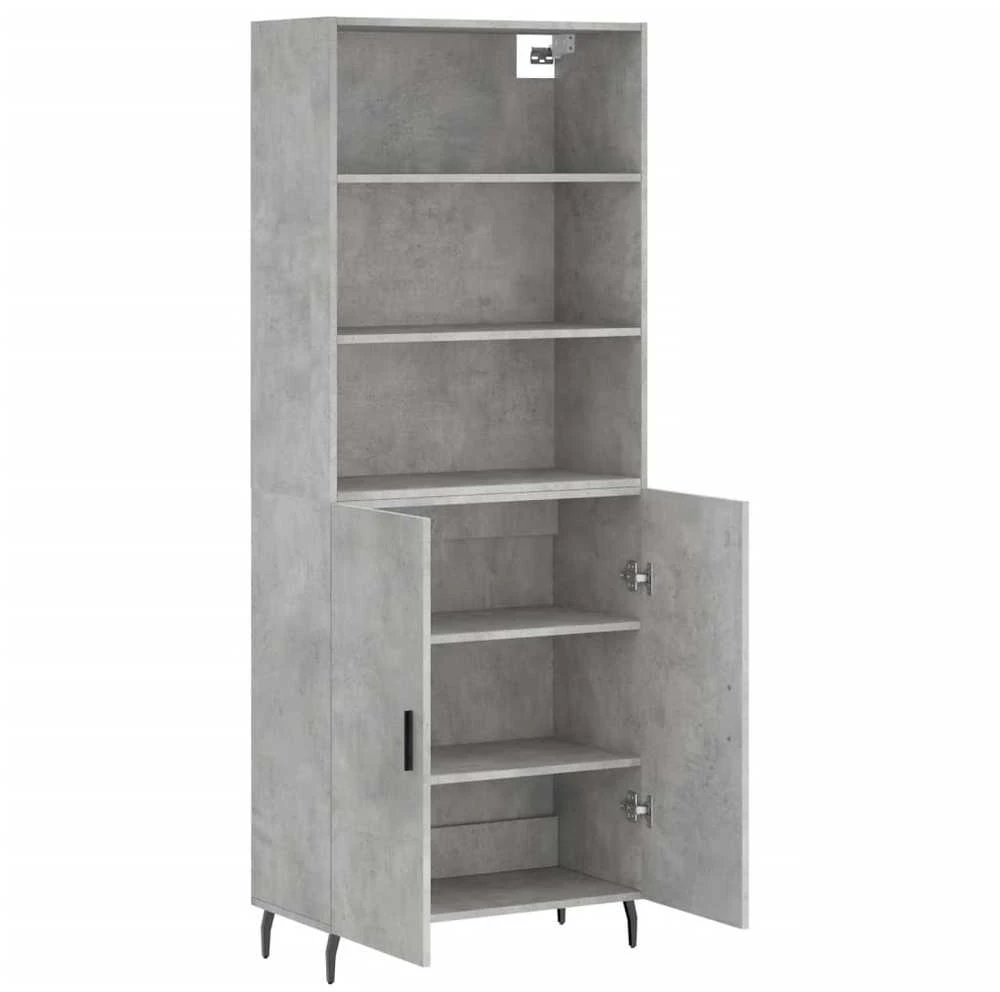 Komoda, betono pilkos spalvos, 69,5x34x180cm, apdirbta mediena