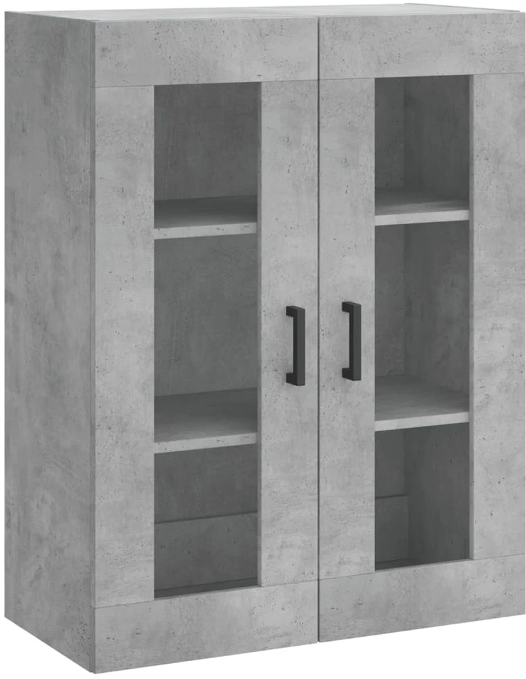 Komoda, betono pilkos spalvos, 69,5x34x180cm, apdirbta mediena