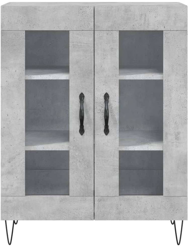 Komoda, betono pilkos spalvos, 69,5x34x180cm, apdirbta mediena