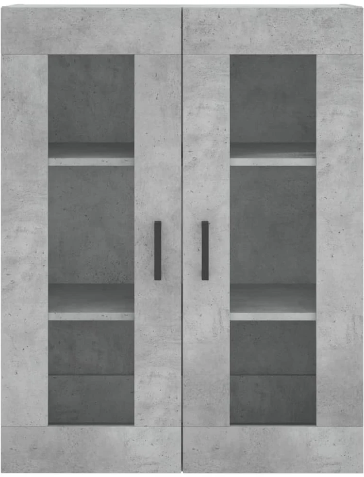 Komoda, betono pilkos spalvos, 69,5x34x180cm, apdirbta mediena