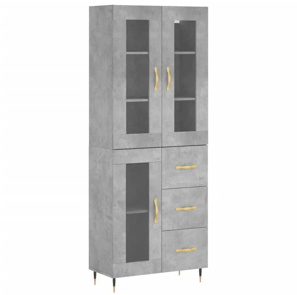 Komoda, betono pilkos spalvos, 69,5x34x180cm, apdirbta mediena