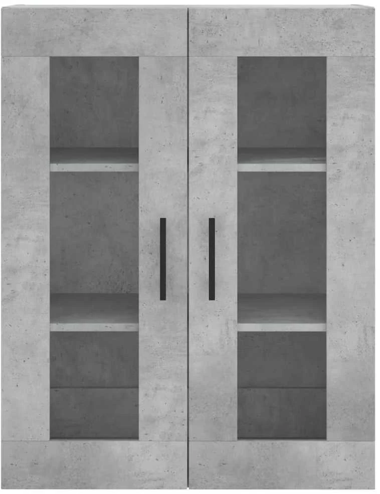 Komoda, betono pilkos spalvos, 69,5x34x180cm, apdirbta mediena