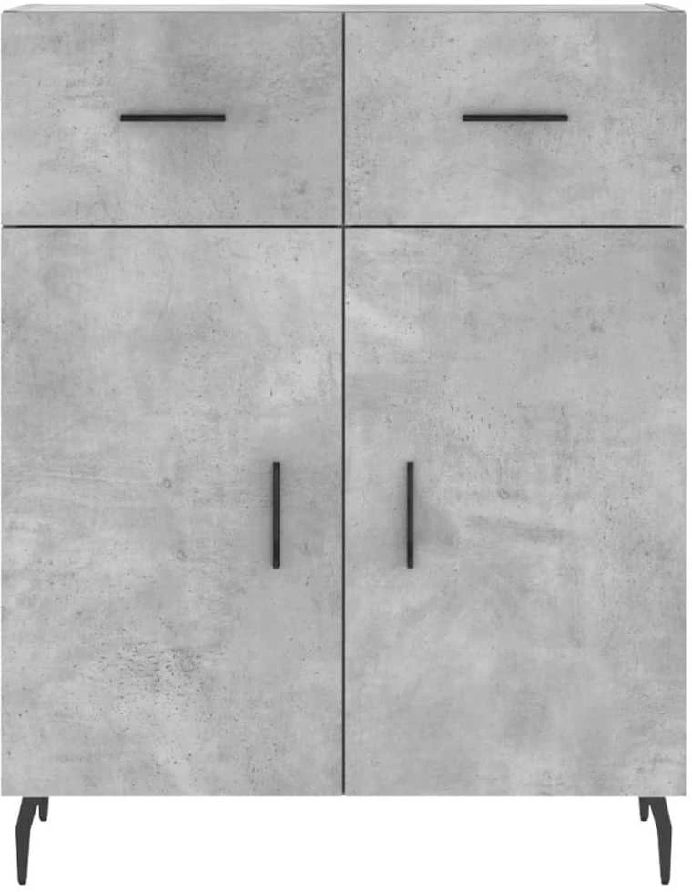 Komoda, betono pilkos spalvos, 69,5x34x180cm, apdirbta mediena