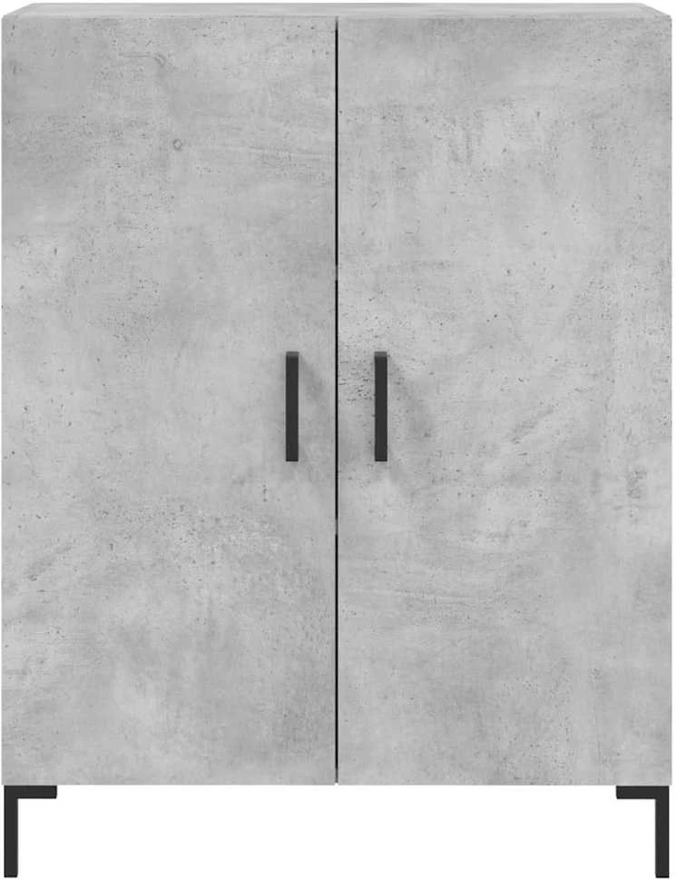 Komoda, betono pilkos spalvos, 69,5x34x180cm, apdirbta mediena