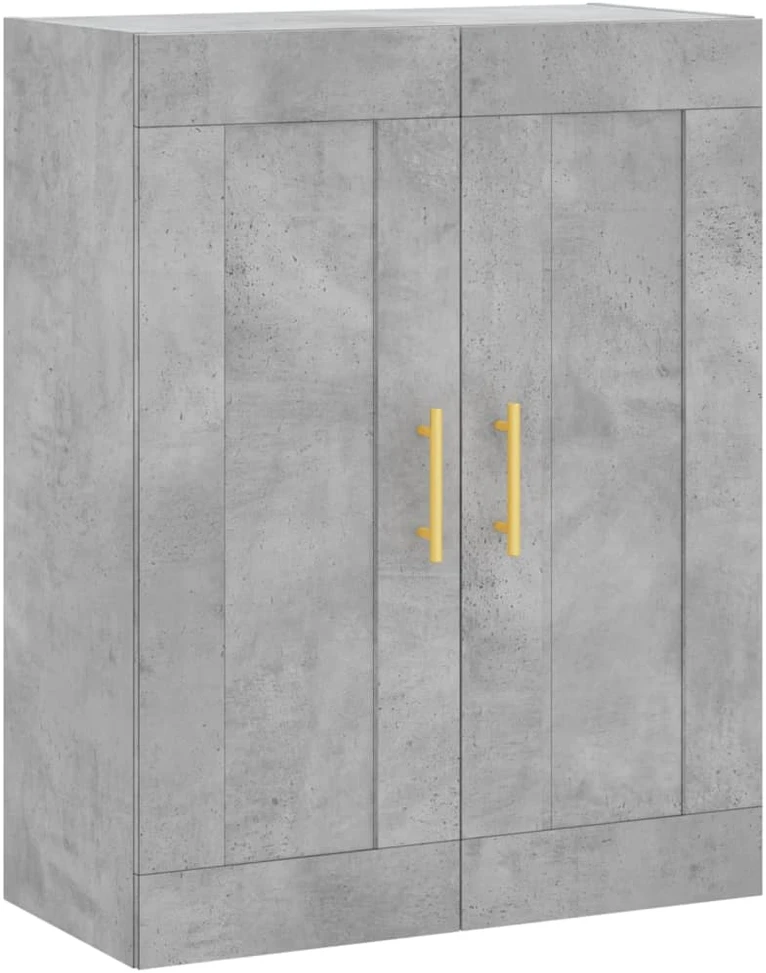 Komoda, betono pilkos spalvos, 69,5x34x180cm, apdirbta mediena