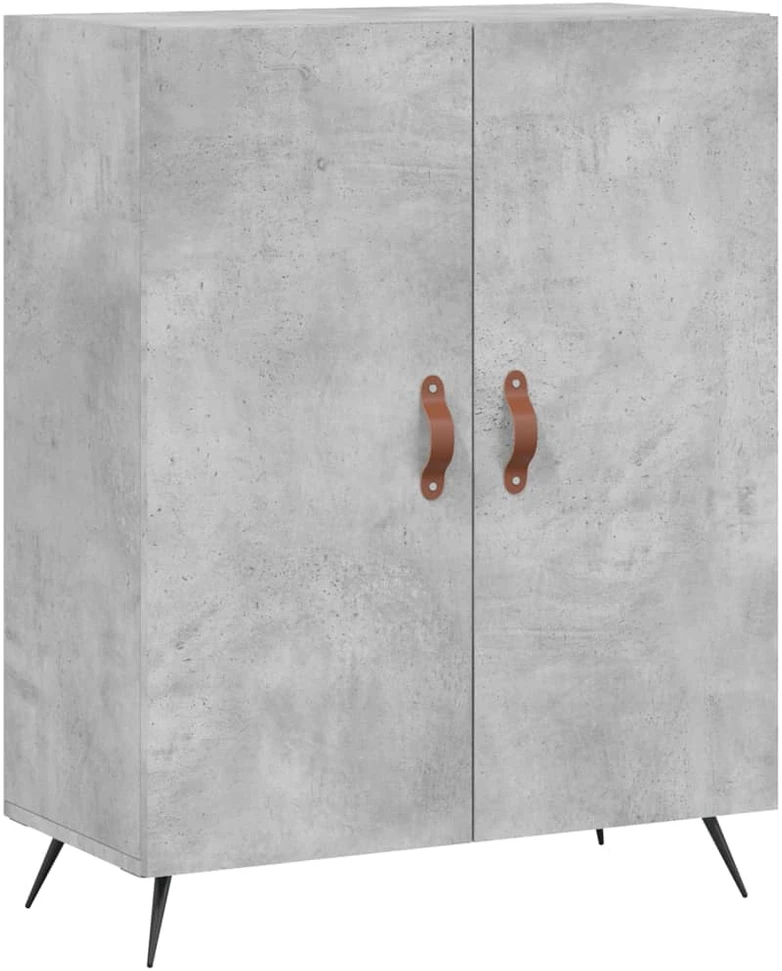 Komoda, betono pilkos spalvos, 69,5x34x180cm, apdirbta mediena