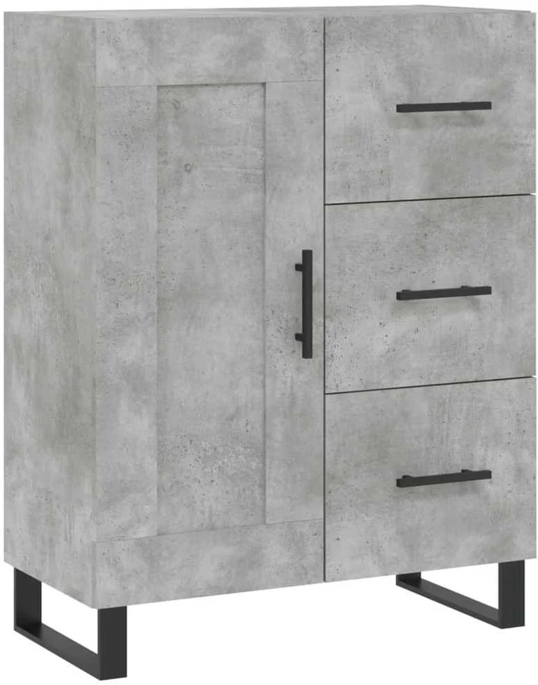 Komoda, betono pilkos spalvos, 69,5x34x180cm, apdirbta mediena