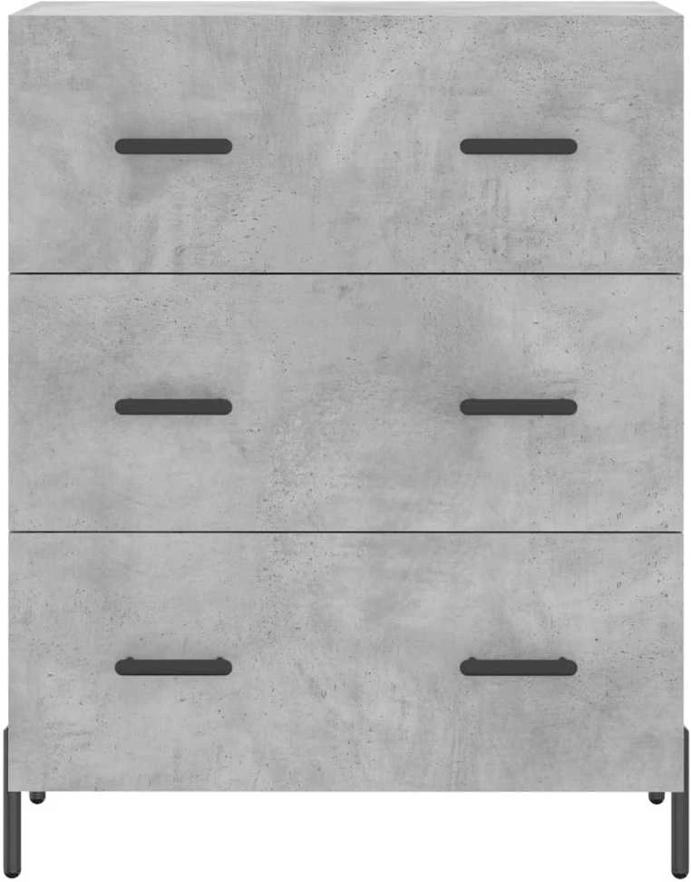 Komoda, betono pilkos spalvos, 69,5x34x180cm, apdirbta mediena