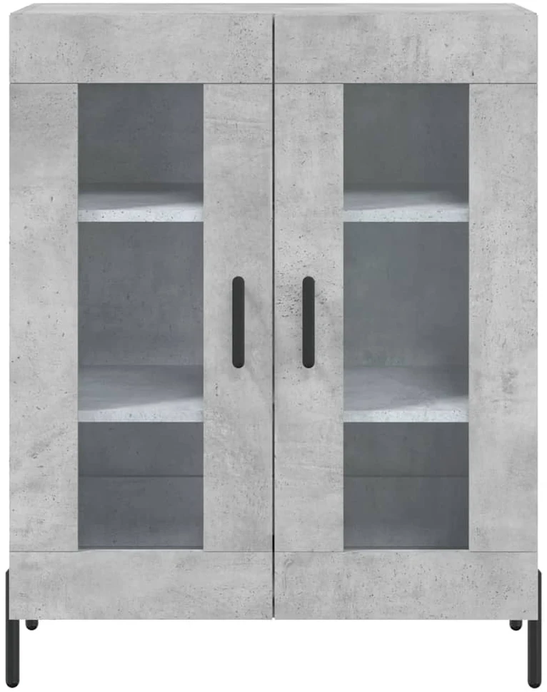 Komoda, betono pilkos spalvos, 69,5x34x180cm, apdirbta mediena