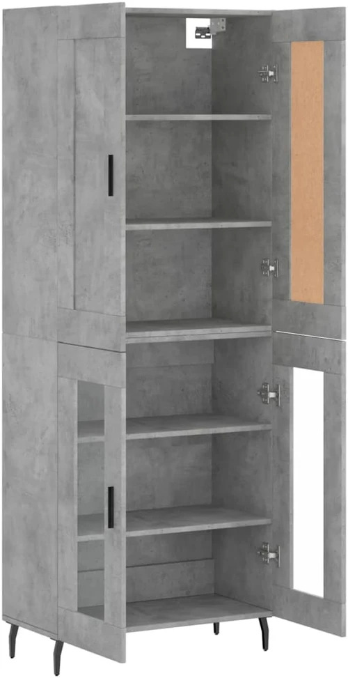 Komoda, betono pilkos spalvos, 69,5x34x180cm, apdirbta mediena