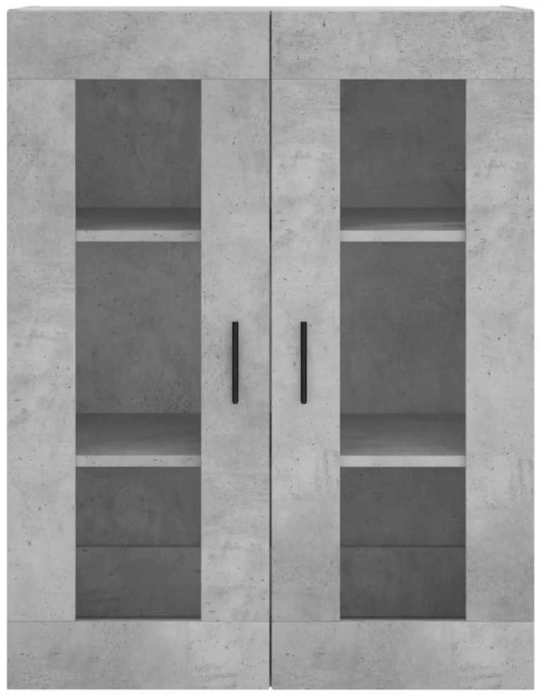 Komoda, betono pilkos spalvos, 69,5x34x180cm, apdirbta mediena