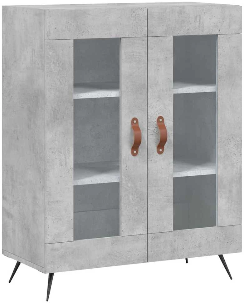 Komoda, betono pilkos spalvos, 69,5x34x180cm, apdirbta mediena