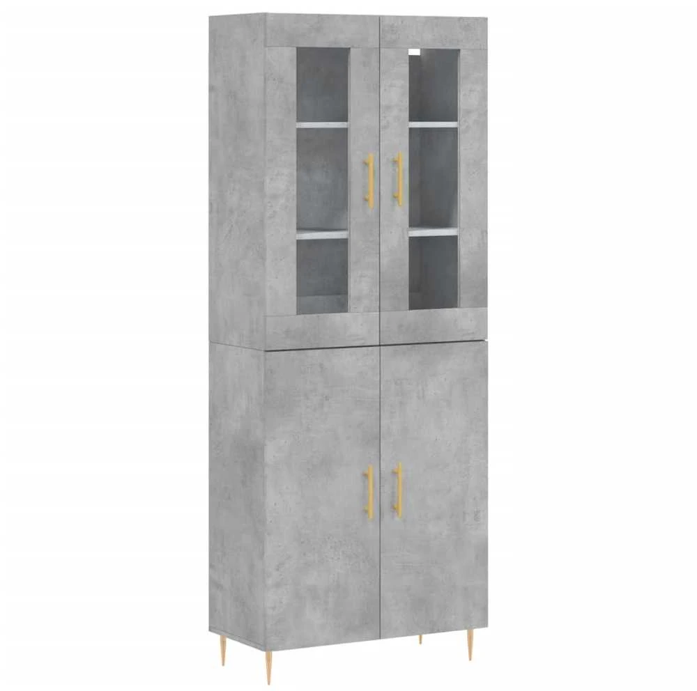 Komoda, betono pilkos spalvos, 69,5x34x180cm, apdirbta mediena