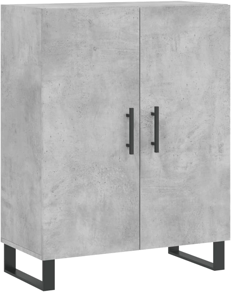 Komoda, betono pilkos spalvos, 69,5x34x180cm, apdirbta mediena