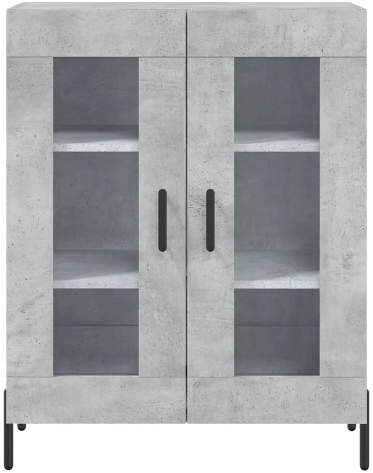 Komoda, betono pilkos spalvos, 69,5x34x180cm, apdirbta mediena