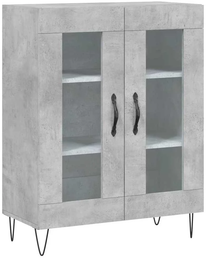 Komoda, betono pilkos spalvos, 69,5x34x180cm, apdirbta mediena