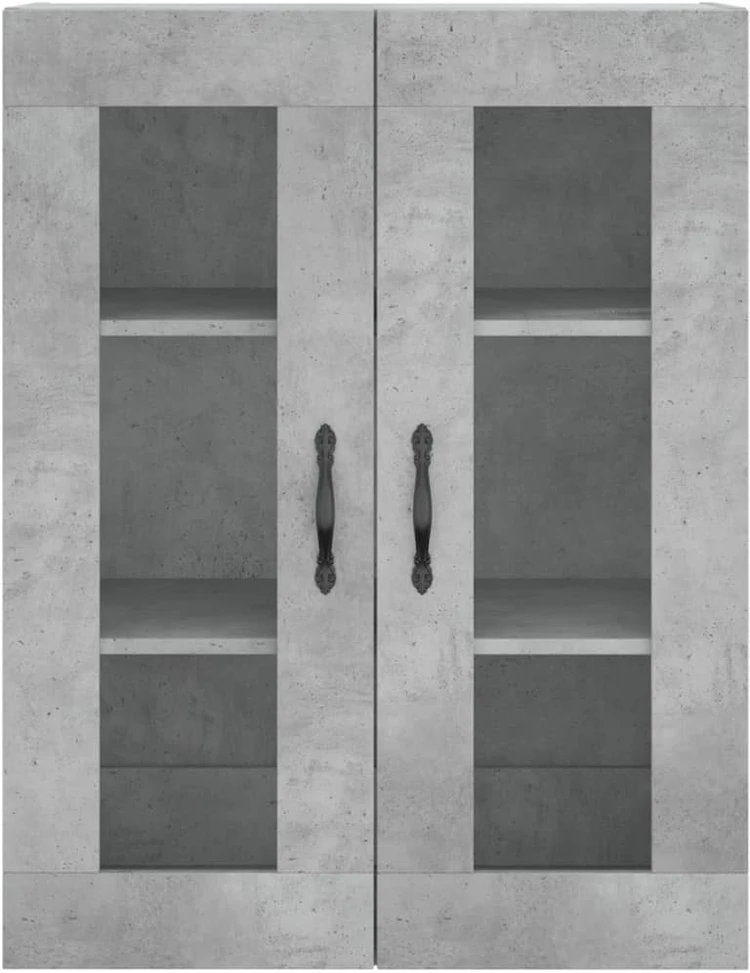 Komoda, betono pilkos spalvos, 69,5x34x180cm, apdirbta mediena