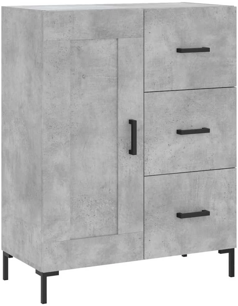 Komoda, betono pilkos spalvos, 69,5x34x180cm, apdirbta mediena
