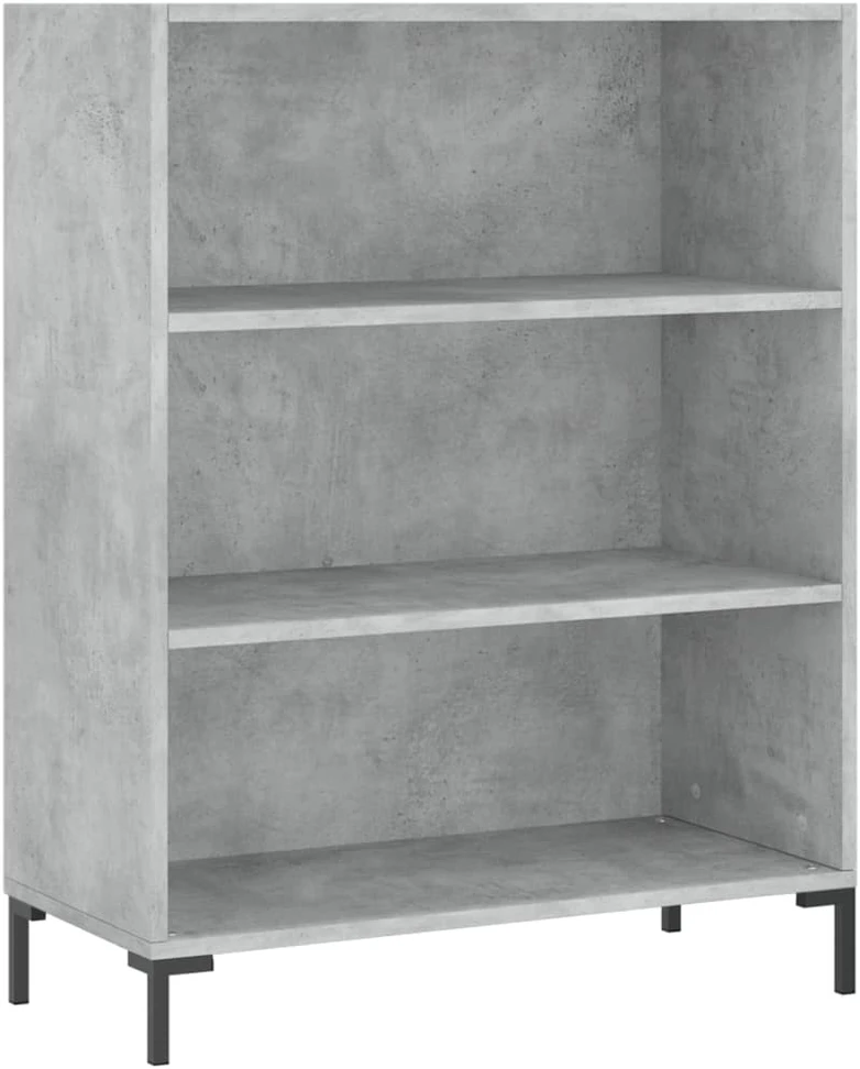 Komoda, betono pilkos spalvos, 69,5x34x180cm, apdirbta mediena